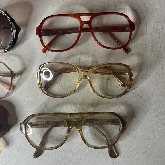Vintage 1970s Eyeglasses Glasses Frames Lot of 6 70s Accessories Costume Cosplay - Picture 3 of 3